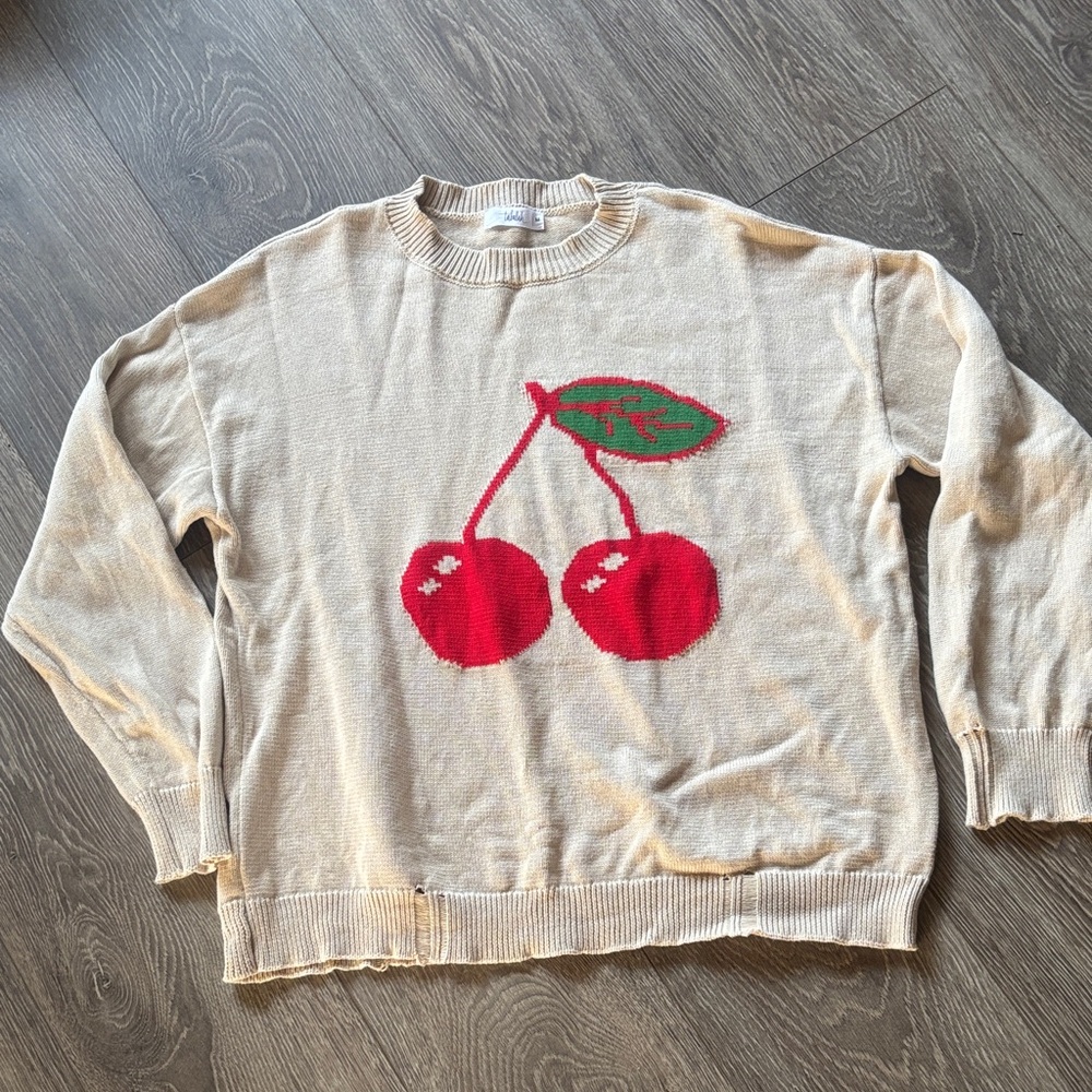 TALULAH Beige cherry Knit Pullover